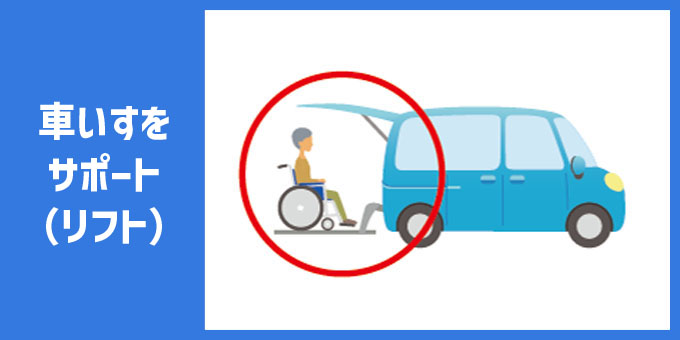 車いすをサポート(リフト)